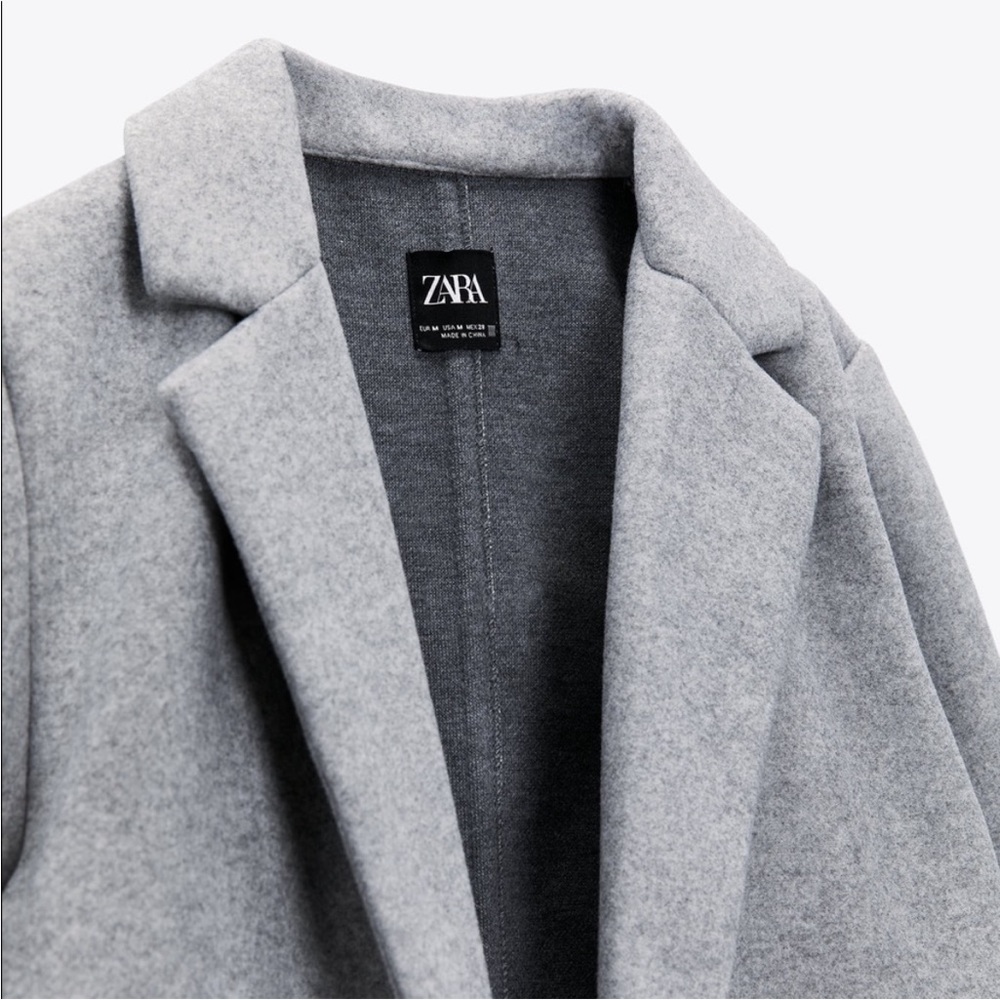 Zara coat with lapel collar with pocket - Picture 4 of 4